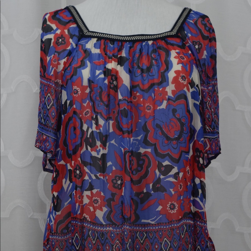 Lucky Brand Sheer Short Sleeved Top